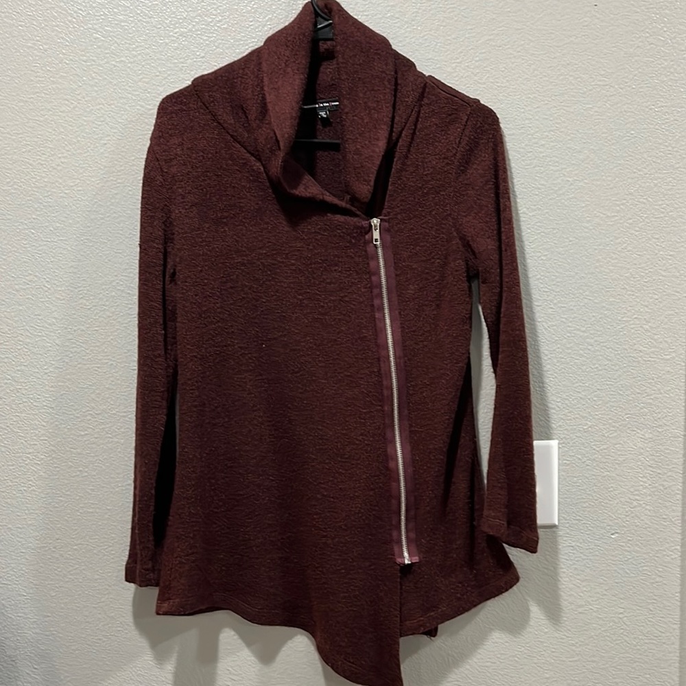Burgundy/Reddish Brown Zip up